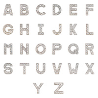 Breloques de sabot en métal doré et argenté en forme de lettres, accessoires de décoration de chaussures en gros, boucles pour lettres anglaises A-Z, breloques de chaussures
