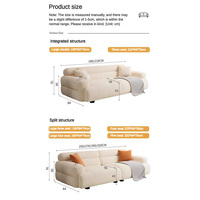Accueil Appartement Mobilier Design simple Prix de gros personnalisé coin doux blanc crème moderne canapé pour l'intérieur