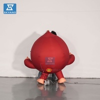 Modèle de nourriture gonflable personnalisé en forme de châtaigne de dessin animé, accessoire géant gonflable en forme de noix pour la publicité extérieure et la décoration d'événements