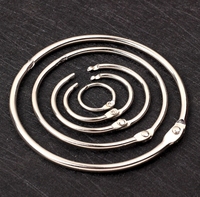 Anneaux de reliure métalliques nickelés pour feuilles mobiles, 25 mm, 30 mm, 40 mm