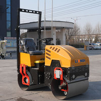 Compacteur routier de 1 tonne, machine de construction, rouleau compresseur à double tambour avec moteur diesel/essence