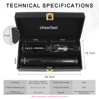 Tire-bouchon électrique pour bouteille de vin le plus populaire, ouvre-bouteille de vin électrique avancé avec boîte en cuir PU pour vin rouge