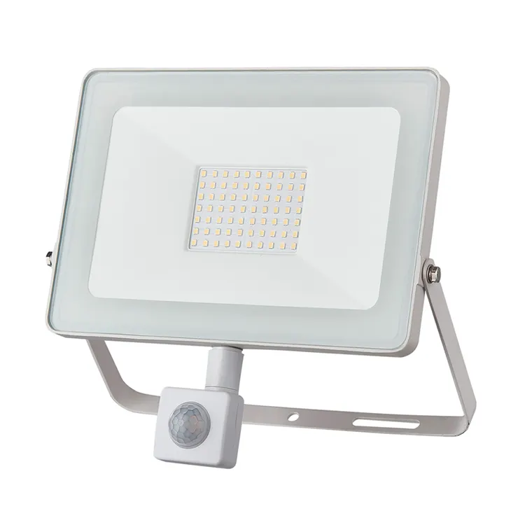 Pemegang Cob 10W 20W 30W 50W 100W IP65 tahan air Sensor gerak taman luar ruangan keamanan lampu banjir LED