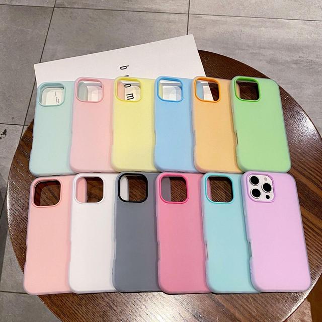2-in-1 Jelly Case suitable for Apple iPhone 17 Pro Max Liquid Silicone Phone Case for iPhone 15 Shockproof Protective Cover