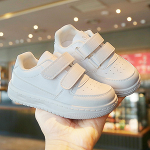 Baskets Blanches pour Enfants, Chaussures de Sport en PU, Style Antidérapant pour Jogging et Marche en Extérieur - Product Image 5