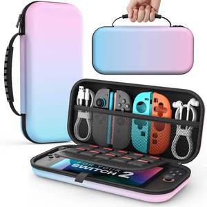 Chuyển đổi trường hợp mỏng cho chuyển đổi 2 vỏ cứng Mang trường hợp với lớp lót mềm 10 khe cắm thẻ mềm Silicone xử lý - Product Image 6