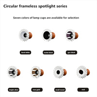 Spots LED encastrés en aluminium IP20, spot COB encastré 12W AC220V (±10%) moderne anti-éblouissement pour salon