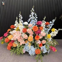 Real Touch Realistische Zijden Kunstbloemenarrangement Boog Roos Hortensia Lentebloei Valentijnsdag Bruiloft Gangpad Dag