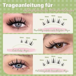 Cils en grappe naturels effet transparent invisible, avec pointes mouillées, doux, style féerique, base fine et légère, effet <span class=keywords><strong>manga</strong></span> - Product Image 6