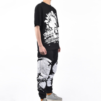 Ensemble de survêtement pour hommes, 2 pièces, pull, Jogging, T-shirt, Logo personnalisé, vêtements de sport d'été
