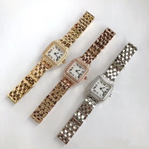 <span class=keywords><strong>Montre</strong></span> de luxe pour femme avec zircon, bracelet double rangée en acier inoxydable, saphir, diamants CZ, <span class=keywords><strong>montre</strong></span> à quartz léopard 22mm 27mm - Product Image 4