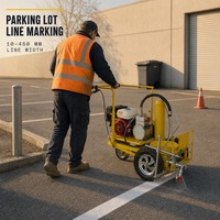 Machine de marquage routier manuelle à peinture froide, traceur de lignes sans air pour parking