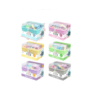 Ensemble de 7 hochets musicaux en plastique pour bébé, emballés dans une boîte à fenêtre, 6 couleurs assorties, pour jeux d'enfants, jouets pour garçons et filles - Product Image 4