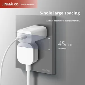 Jinmai 86 Enchufe de Pared Ultrafino Empotrado Color Gris Cielo con Carga Rápida USB, Material de PC Ignífugo y Resistente al Fuego - Product Image 3