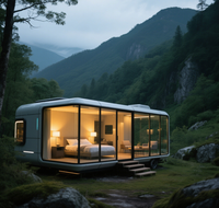 Vente en gros de maisons modulaires préfabriquées de luxe, de style moderne, pour bureau de jardin, maison mobile, cabine Apple, pour petites entreprises