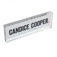 Plaque signalétique de bureau de réception personnalisée transparente OEM Bloc cube acrylique personnalisable pour exposition Plaque signalétique de bureau en acrylique vierge