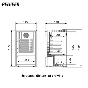 Enfriador de bebidas para el hogar 98L, refrigerador pequeño, Enfriador de bebidas, luz led, pantalla de puerta de vidrio, mini nevera - Product Image 5