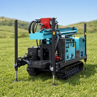 Machine de forage de puits d'eau sur chenilles SM300, moteur diesel, hydraulique, portable, capacité de forage de 300 m