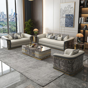 सेक्शनल सोफा विला लिविंग रूम सोफे घर के लिए ग्लॉस पेंट बैकरेस्ट सोफा घर के होटल अपार्टमेंट मॉल फर्नीचर के लिए - Product Image 1