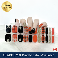 KIKILEE Autocollants pour ongles en gel UV 3D, design automnal, promotionnels, 22 bandes, application facile, cuits au UV, 100% gel polonais, non-UV, enveloppes en gel
