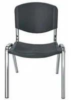 Chaise de formation empilable en plastique avec coussin et pieds chromés OK-510C pour salles de classe, conférences et sièges publics