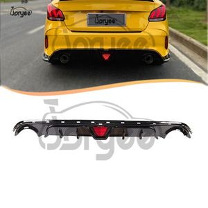 2025 lumière LED diffuseur de pare-chocs arrière tuyau d'échappement en Fiber de carbone BodyKit Tuning accessoire pour <span class=keywords><strong>MG</strong></span> 5 MG5 2024- 2021 ROWE I5 pièces de voiture - Product Image 1