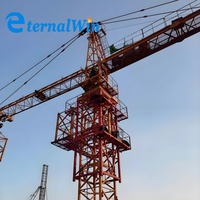 Grue à tour Hammerhead QTZ80, capacité de levage de 6 tonnes, machinerie de construction pour la construction de bâtiments de grande hauteur, certifiée CE