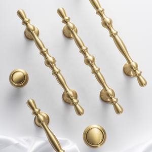 Poignées de meuble en laiton minimalistes SANTAYA pour chambre à coucher, type goutte d'eau, longues, pour commode, porte de meuble et armoire, tiroir de cuisine - Product Image 2