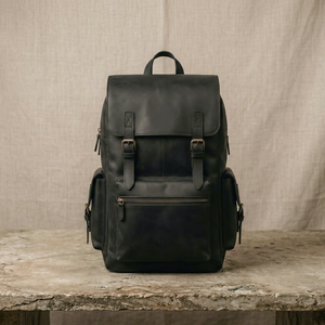 Durable Custom Genuine Leather Backpack Mens Laptop Bag Luxury Travel <b>Rucksack</b> Waterproof Real Leather Daypack LBK-0132 - Product Image 1