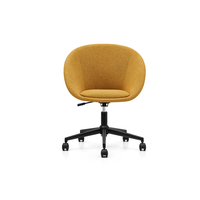 Hôtel Bureau Salle de réunion Zone de négociation Tissu Pieds en métal Chaise pivotante Réception Visiteur Invité Chaise de loisirs avec roues