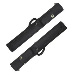 Jingdian High Quality Advanced Leather Billiard Cue Case & Bag 1/2-Pc High Holes Snooker & Billiard Club Bag