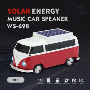 WS698 altavoz Solar inalámbrico Retro Boombox Parlantes Portatil <span class=keywords><strong>Caixa</strong></span> <span class=keywords><strong>De</strong></span> Som Bluetooh bus altavoces para coche con luces <span class=keywords><strong>de</strong></span> cristal - Product Image 2