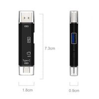 5 en 1 multifonction Type C Micro USB vers USB OTG USB 2.0 TF lecteur de carte adaptateur type-c lecteur Flash adaptateur pour ordinateur Android
