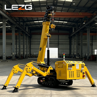 Grue araignée automotrice homologuée CE, 3 tonnes, 8 tonnes, machine de levage sur chenilles pour la construction intérieure de musées