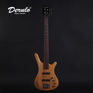 Derulo — guitare basse électrique OEM, 4 cordes, personnalisé, haute qualité, haut en érable matelassé, col en érable du canada, prix d'usine