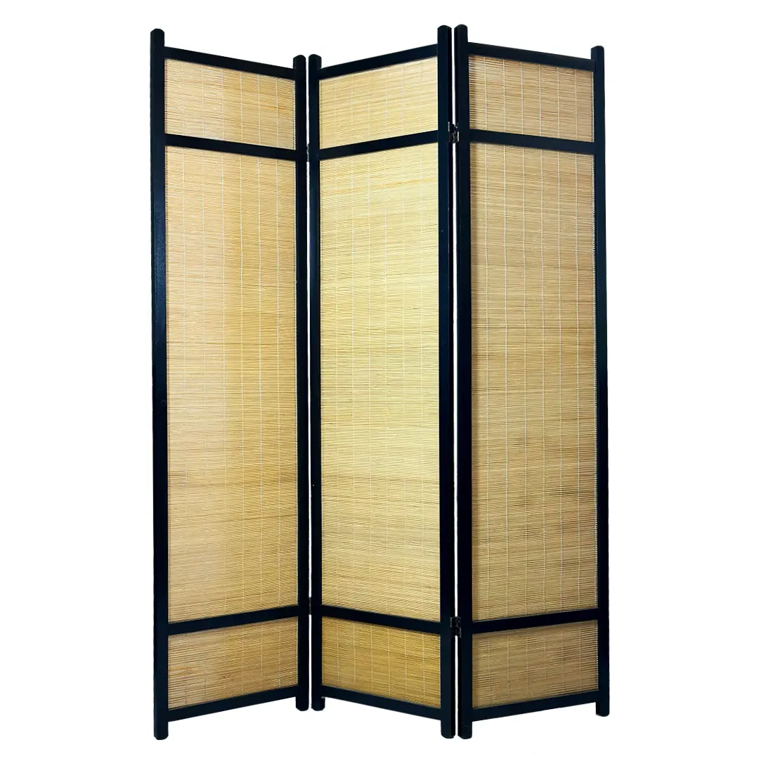 Écran de séparation de pièce en bambou pliable portable à 3 panneaux de styles antiques modernes décoration de maison japonaise coulissante mobile noël