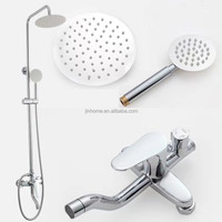 Ensemble de robinetterie de douche en laiton certifié CE avec garantie de 5 ans, finition chromée noire, kit de douche pluie chaud/froid pour salle de bain, système de douche