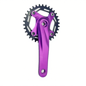 Juego de Bielas de Bicicleta de Carretera y Montaña de Aleación de Aluminio Ligero, 9/10/11 Velocidades, Disco Único, Orificio Cuadrado 104BCD, Dientes Positivos y Negativos - Product Image 3