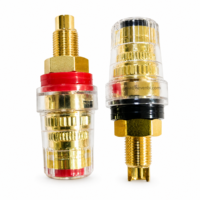 Connecteur audio en laiton plaqué or de qualité supérieure Bevenbi avec anneaux d'identification codés par couleur pour haut-parleur et amplificateur