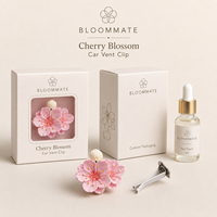 Diffuseur d'arôme en plâtre pour grille d'aération de voiture, parfum d'ambiance pour voiture, décoration de voiture, diffuseur de parfum en forme de fleur de pivoine, désodorisant d'air
