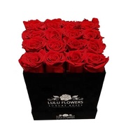 Cadeau de Saint Valentin Vente en gros Artificielle Éternelle Préservée Rose Fleur Décoration Préservée Boîte à Fleurs Boîtes à Fleurs Personnalisées
