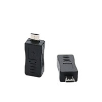 Microusb a Mini adaptador USB para carga y transferencia de datos, negro, macho a hembra, venta al por mayor