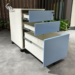 Bán Buôn Nội Thất Văn Phòng Di Động Bệ 3 Ngăn Kéo Kim Loại Tủ Thép Di Động Tập Tin Bệ Di Chuyển Tủ Hồ sơ - Product Image 3