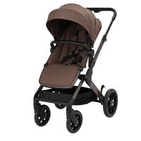 Poussette de luxe 2-en-1 en aluminium pour nouveau-né et enfant de 0 à 4 ans, avec nacelle intégrée