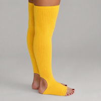 Chaussettes de yoga et de Pilates personnalisées pour femmes, antidérapantes, à bout ouvert, à talon ouvert, avec grip, absorbantes, respirantes, pour barre, OEM