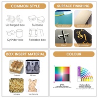 Boîte à cadenas magnétique, boîte cadeau pliable personnalisée, boîte noire avec couvercle magnétique