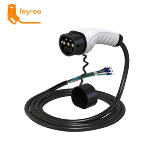 Feyree Factory Direct Sale 7.6KW charger evs 3x faster level 2 ev charger Phase 1 / Phase 3 ev charging cable with plug