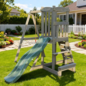 Columpio de madera para exteriores, muy vendido, con escalera de escalada, silla colgante, juegos para patio escolar, jardín - Product Image 5