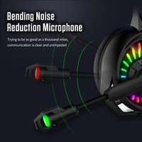 Headset Komputer E-sports Game Bass Berat Bercahaya 7.1 Channel Headphone E-sport dengan Driver 50mm dan Konektor Micro USB