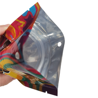 Impression numérique à faible quantité minimale de commande Mini sachets refermables Ziplock pochette noire mate 3.5 grammes sacs en mylar